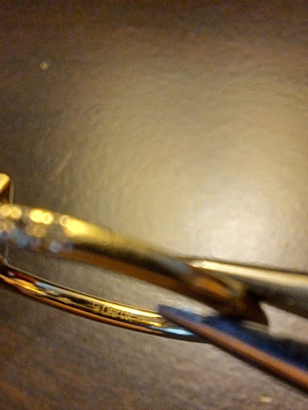 14K Yellow Gold Custom Diamond Engagement Ring - Picture 6 of 10